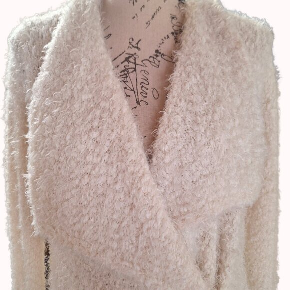 PJ Salvage Womens Fuzzy Cardigan Medium Soft Oversized Elevated Cozy Loungewear - Picture 4 of 9